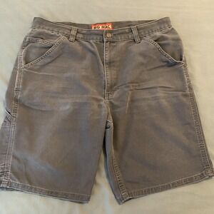 Big Mac Cargo Shorts Mens 38 Gray Stretch Workwear Utility Pockets Carpenter